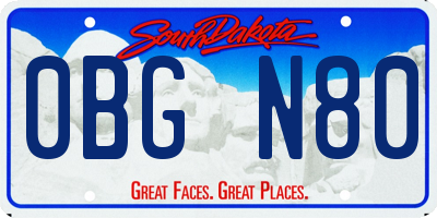 SD license plate 0BGN80