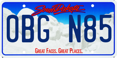 SD license plate 0BGN85