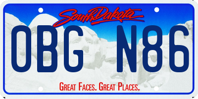 SD license plate 0BGN86