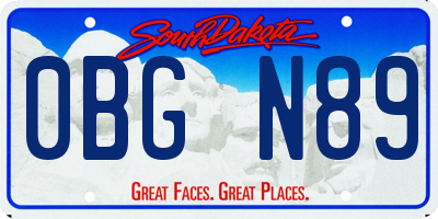 SD license plate 0BGN89
