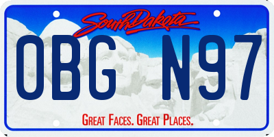 SD license plate 0BGN97