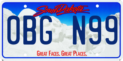 SD license plate 0BGN99