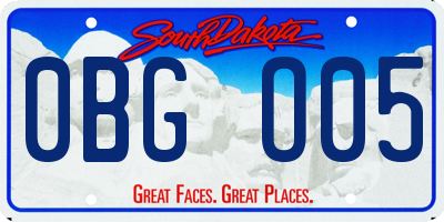 SD license plate 0BGO05