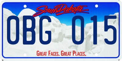 SD license plate 0BGO15