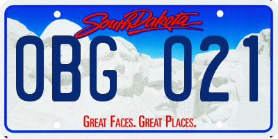 SD license plate 0BGO21