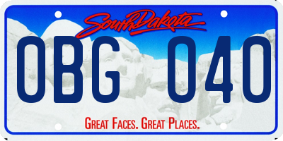 SD license plate 0BGO40