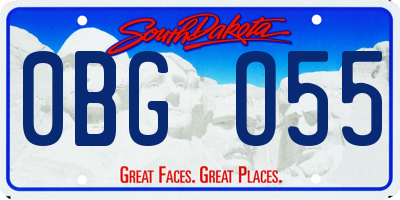 SD license plate 0BGO55