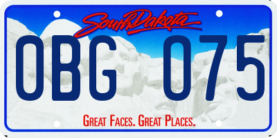 SD license plate 0BGO75
