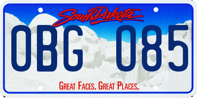SD license plate 0BGO85