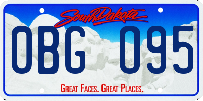 SD license plate 0BGO95