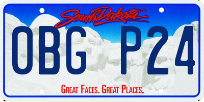 SD license plate 0BGP24
