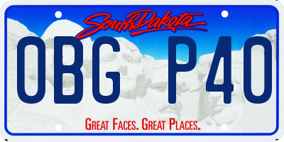 SD license plate 0BGP40