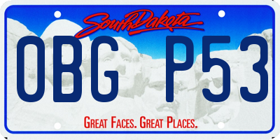 SD license plate 0BGP53
