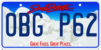 SD license plate 0BGP62