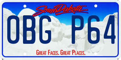 SD license plate 0BGP64