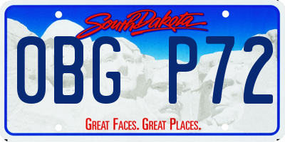 SD license plate 0BGP72