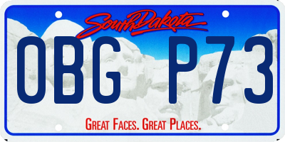 SD license plate 0BGP73