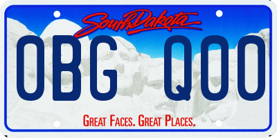 SD license plate 0BGQ00