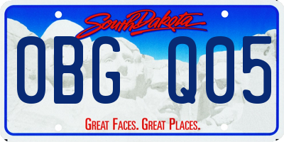 SD license plate 0BGQ05