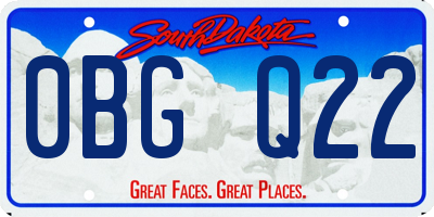 SD license plate 0BGQ22
