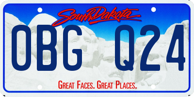 SD license plate 0BGQ24