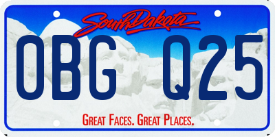 SD license plate 0BGQ25