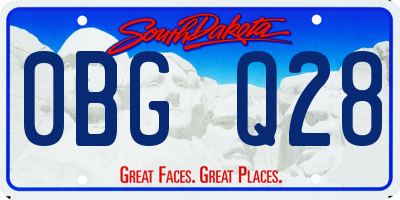 SD license plate 0BGQ28