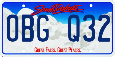SD license plate 0BGQ32