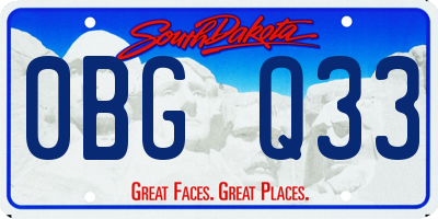 SD license plate 0BGQ33