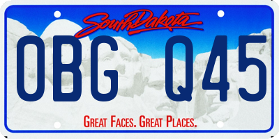 SD license plate 0BGQ45