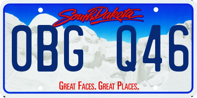 SD license plate 0BGQ46