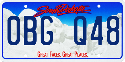 SD license plate 0BGQ48