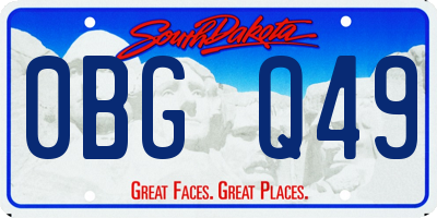 SD license plate 0BGQ49