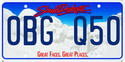 SD license plate 0BGQ50