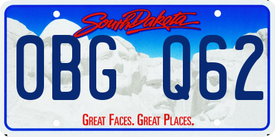 SD license plate 0BGQ62