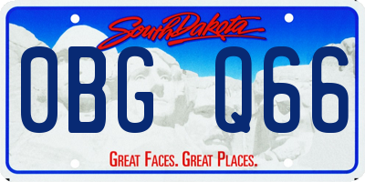 SD license plate 0BGQ66
