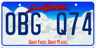 SD license plate 0BGQ74
