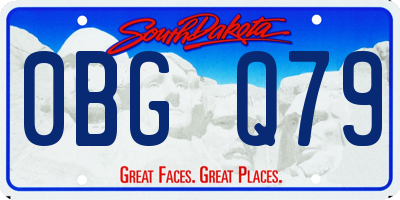 SD license plate 0BGQ79