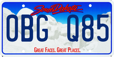 SD license plate 0BGQ85