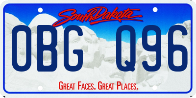 SD license plate 0BGQ96
