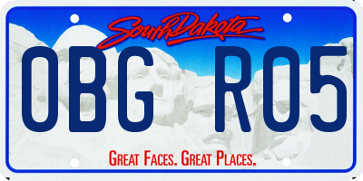 SD license plate 0BGR05
