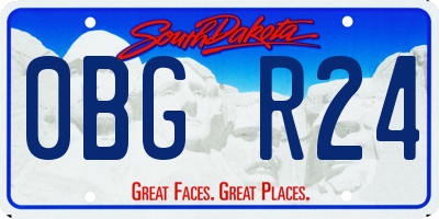 SD license plate 0BGR24