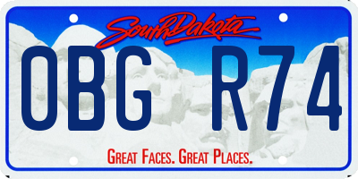 SD license plate 0BGR74