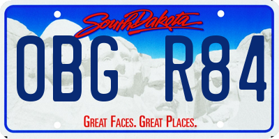 SD license plate 0BGR84