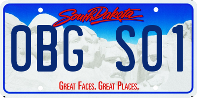 SD license plate 0BGS01