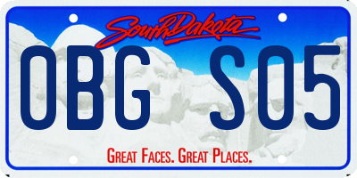 SD license plate 0BGS05