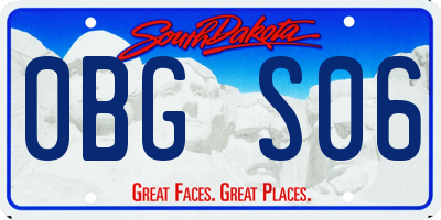 SD license plate 0BGS06