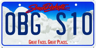 SD license plate 0BGS10