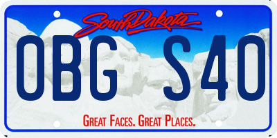 SD license plate 0BGS40