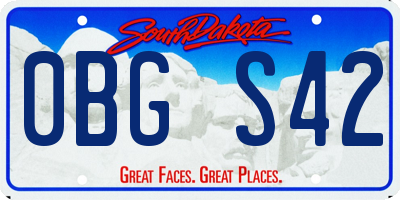 SD license plate 0BGS42